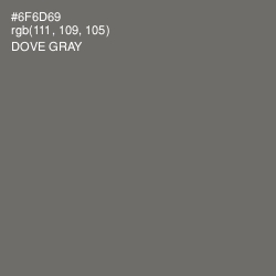 #6F6D69 - Dove Gray Color Image