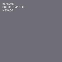 #6F6D76 - Nevada Color Image