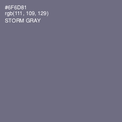 #6F6D81 - Storm Gray Color Image