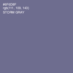 #6F6D8F - Storm Gray Color Image