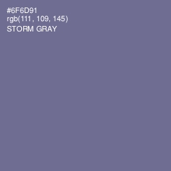 #6F6D91 - Storm Gray Color Image