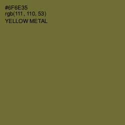 #6F6E35 - Yellow Metal Color Image