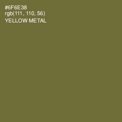 #6F6E38 - Yellow Metal Color Image