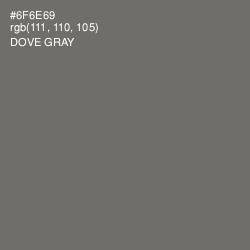 #6F6E69 - Dove Gray Color Image