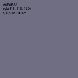 #6F6E82 - Storm Gray Color Image