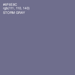 #6F6E8C - Storm Gray Color Image