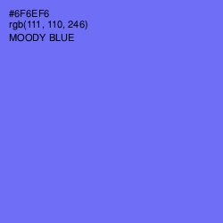 #6F6EF6 - Moody Blue Color Image