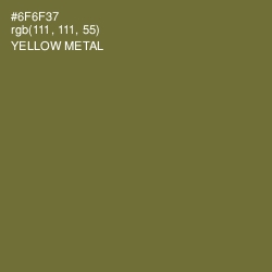 #6F6F37 - Yellow Metal Color Image