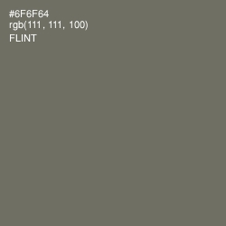 #6F6F64 - Flint Color Image