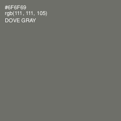 #6F6F69 - Dove Gray Color Image