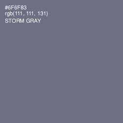 #6F6F83 - Storm Gray Color Image