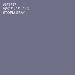 #6F6F87 - Storm Gray Color Image