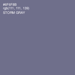 #6F6F8B - Storm Gray Color Image