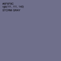 #6F6F8C - Storm Gray Color Image