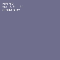 #6F6F8D - Storm Gray Color Image