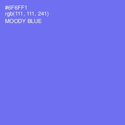 #6F6FF1 - Moody Blue Color Image