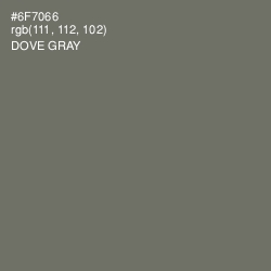 #6F7066 - Dove Gray Color Image