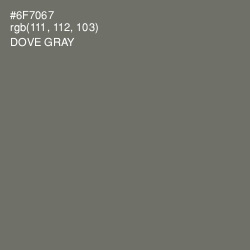 #6F7067 - Dove Gray Color Image
