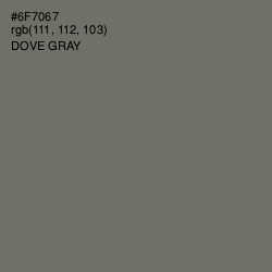 #6F7067 - Dove Gray Color Image