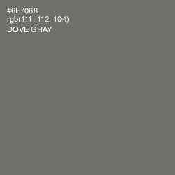 #6F7068 - Dove Gray Color Image