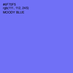 #6F70F5 - Moody Blue Color Image