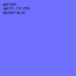 #6F70FF - Moody Blue Color Image