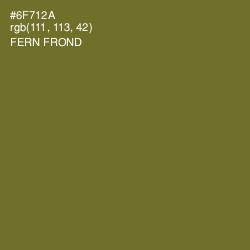 #6F712A - Fern Frond Color Image