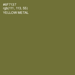 #6F7137 - Yellow Metal Color Image