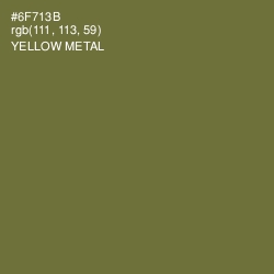 #6F713B - Yellow Metal Color Image