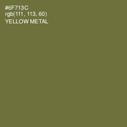 #6F713C - Yellow Metal Color Image