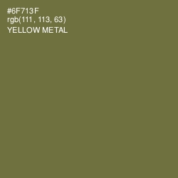 #6F713F - Yellow Metal Color Image