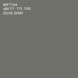 #6F716A - Dove Gray Color Image