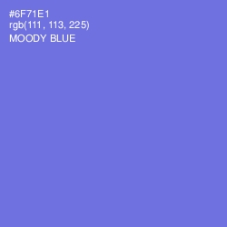 #6F71E1 - Moody Blue Color Image