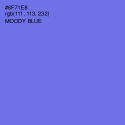 #6F71E8 - Moody Blue Color Image