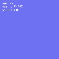 #6F71F3 - Moody Blue Color Image