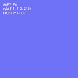 #6F71F6 - Moody Blue Color Image