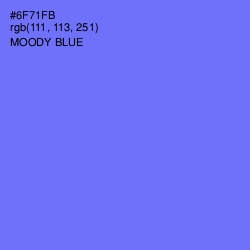 #6F71FB - Moody Blue Color Image