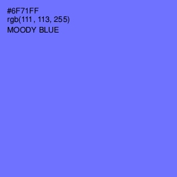 #6F71FF - Moody Blue Color Image