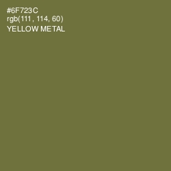 #6F723C - Yellow Metal Color Image