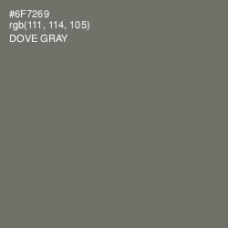 #6F7269 - Dove Gray Color Image