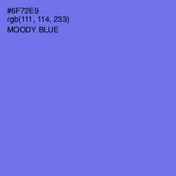 #6F72E9 - Moody Blue Color Image