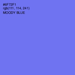 #6F72F1 - Moody Blue Color Image