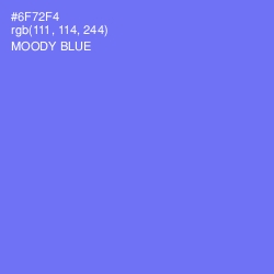 #6F72F4 - Moody Blue Color Image