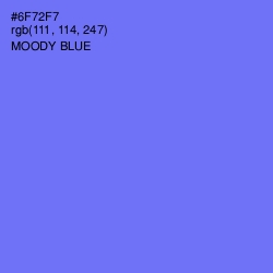 #6F72F7 - Moody Blue Color Image