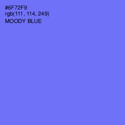 #6F72F9 - Moody Blue Color Image