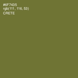 #6F7435 - Crete Color Image