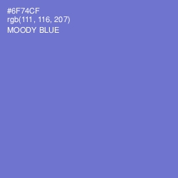 #6F74CF - Moody Blue Color Image