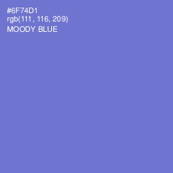 #6F74D1 - Moody Blue Color Image