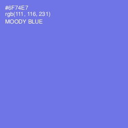 #6F74E7 - Moody Blue Color Image