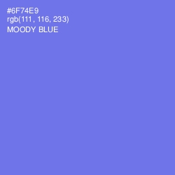 #6F74E9 - Moody Blue Color Image